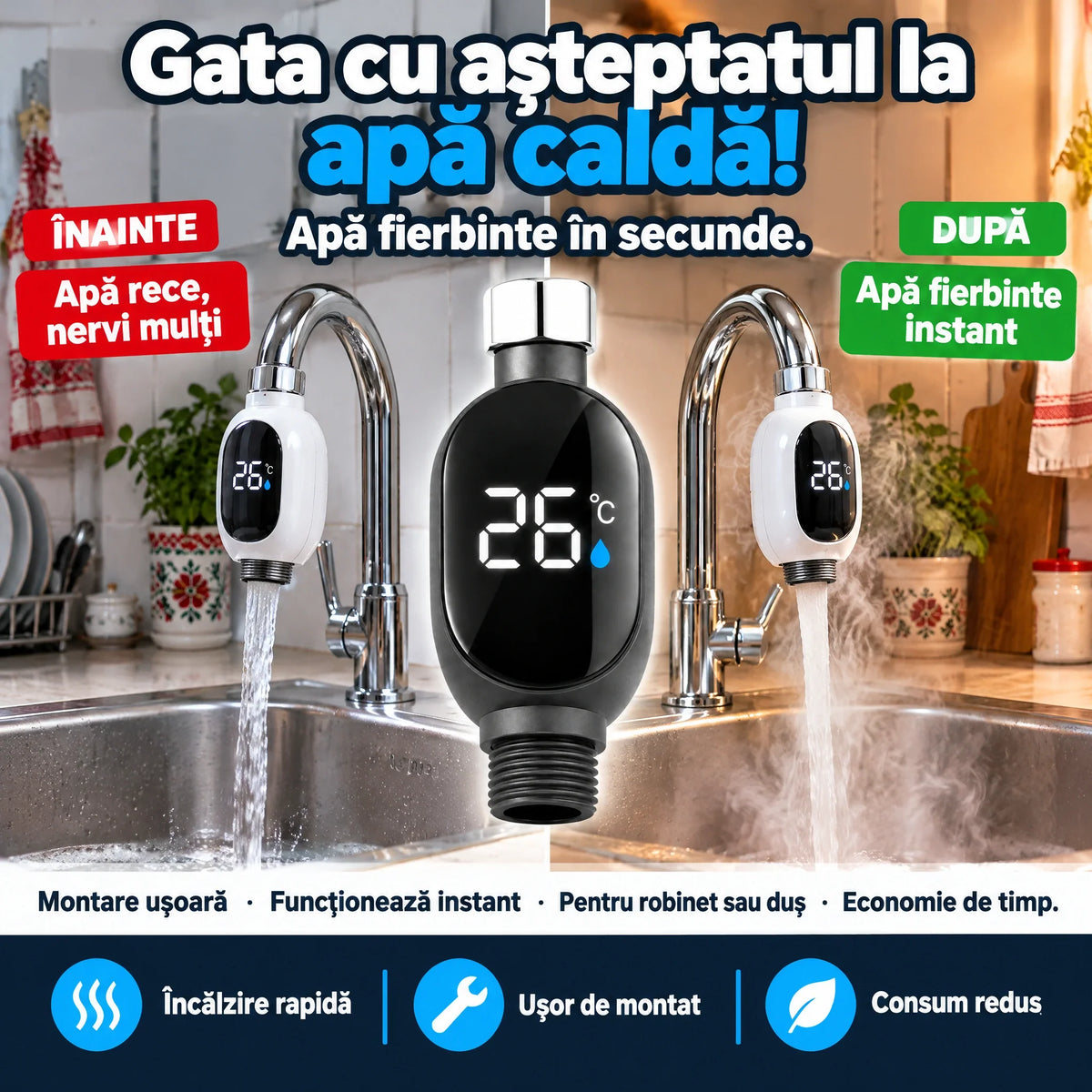 Încălzire Instantă pentru duș/robinet
